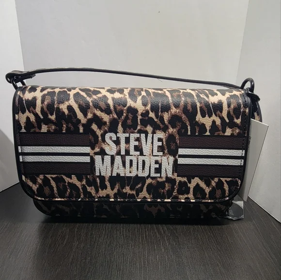 Steve Madden Women's Leopard Print Crossbody Bag - Picture 1 of 8